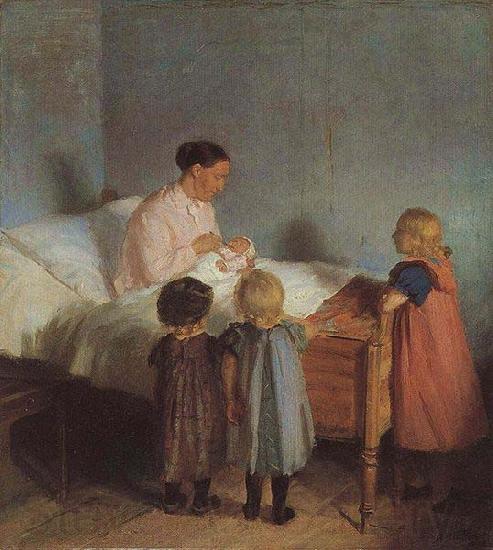 Anna Ancher Little Brother Norge oil painting art